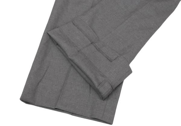 Papas+ Loropiana Wool Straight Pants Gray Size LL