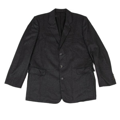 Papas Wool Stripe Jacket Charcoal Gray Size M