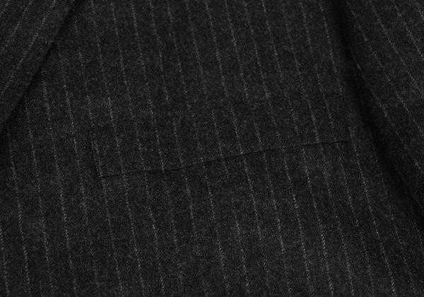 Papas Wool Stripe Jacket Charcoal Gray Size M