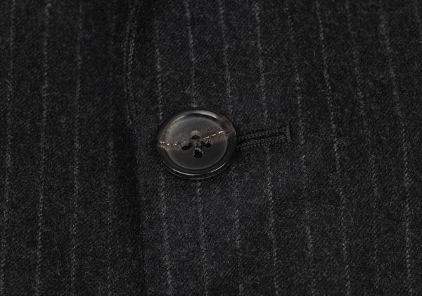 Papas Wool Stripe Jacket Charcoal Gray Size M