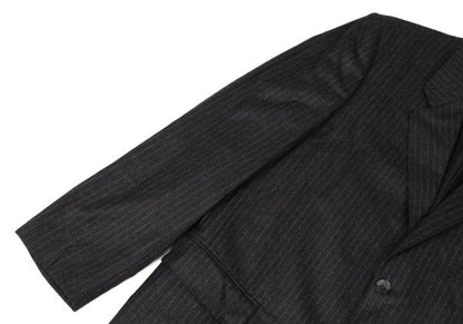 Papas Wool Stripe Jacket Charcoal Gray Size M
