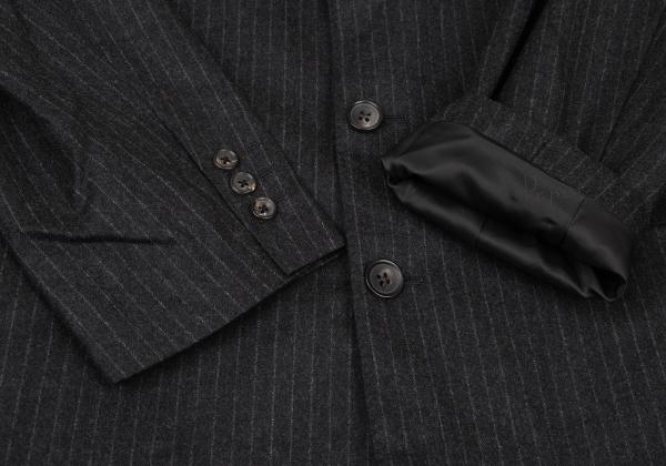 Papas Wool Stripe Jacket Charcoal Gray Size M