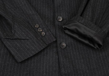 Papas Wool Stripe Jacket Charcoal Gray Size M