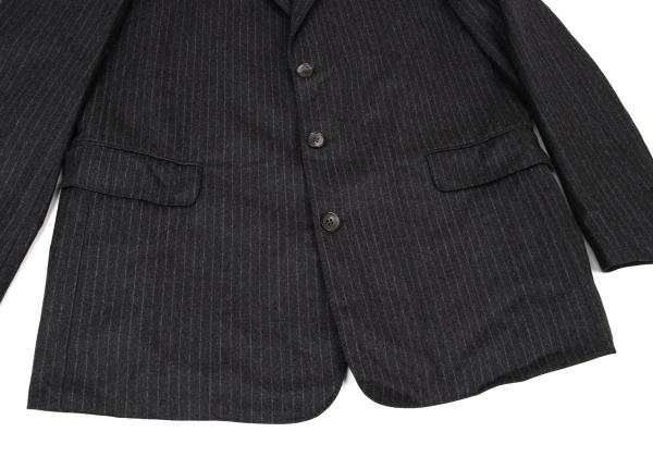 Papas Wool Stripe Jacket Charcoal Gray Size M