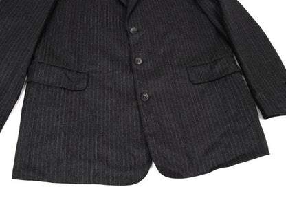 Papas Wool Stripe Jacket Charcoal Gray Size M