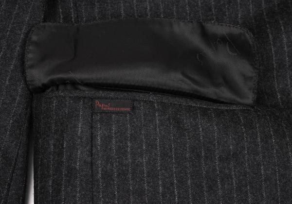 Papas Wool Stripe Jacket Charcoal Gray Size M