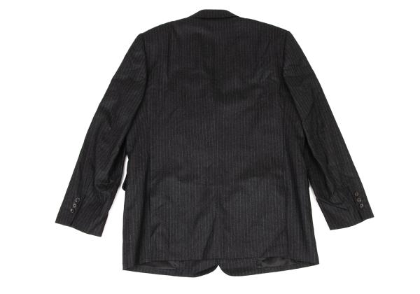 Papas Wool Stripe Jacket Charcoal Gray Size M