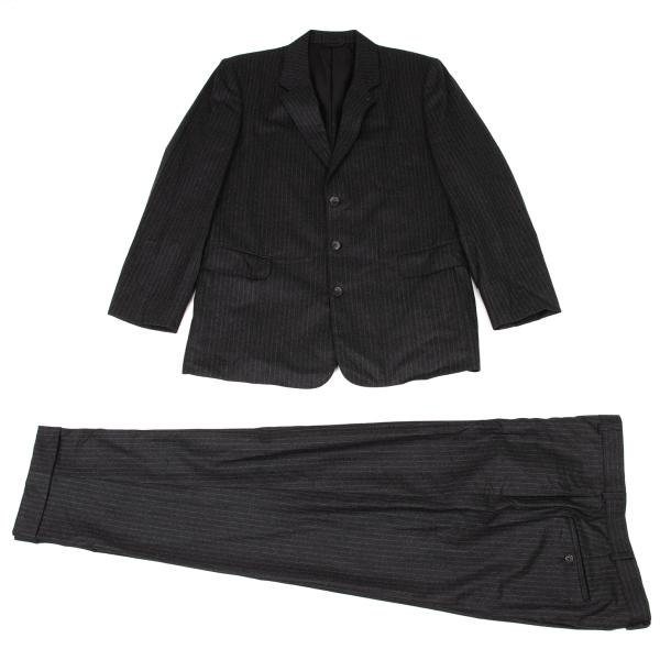 Papas Wool Stripe Jacket Charcoal Gray Size M