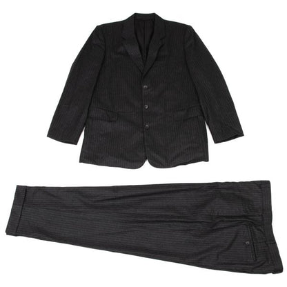 Papas Wool Stripe Jacket Charcoal Gray Size M