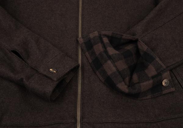 Papas Gingham Check Reversible Jacket Brown Size M