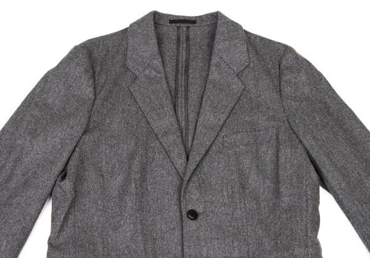 Papas Wool Covered Button Jacket Charcoal Gray Size M
