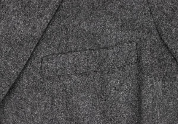Papas Wool Covered Button Jacket Charcoal Gray Size M