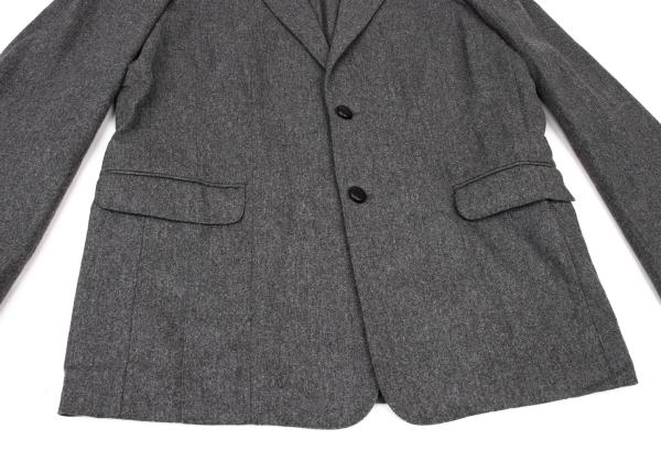Papas Wool Covered Button Jacket Charcoal Gray Size M