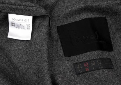 Papas Wool Covered Button Jacket Charcoal Gray Size M