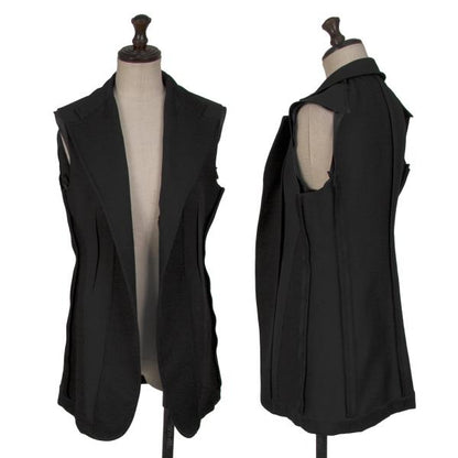 COMME des GARCONS Buttonless Sleeveless Jacket Black Size S