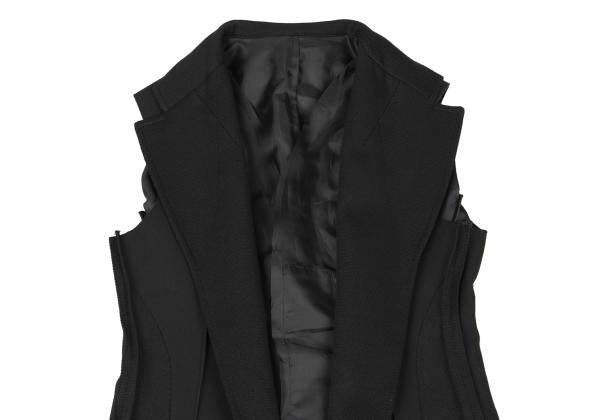 COMME des GARCONS Buttonless Sleeveless Jacket Black Size S