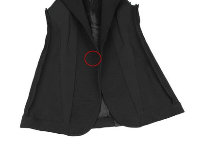 COMME des GARCONS Buttonless Sleeveless Jacket Black Size S