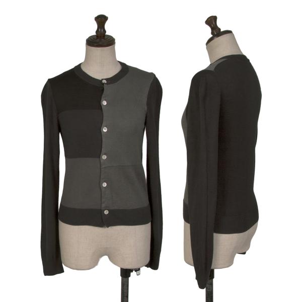COMME des GARCONS Panel Switching Wool Cardigan Gray Size S