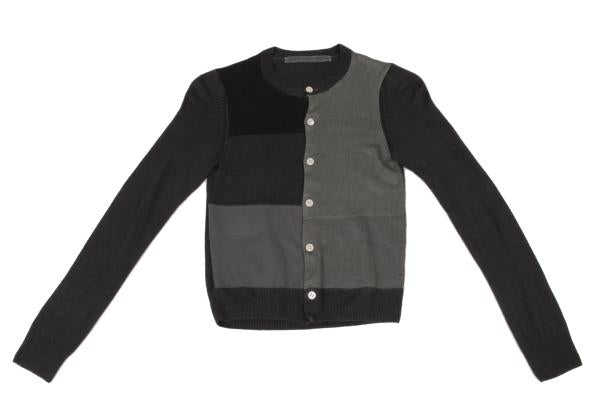 COMME des GARCONS Panel Switching Wool Cardigan Gray Size S