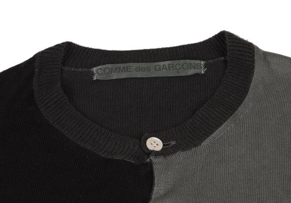 COMME des GARCONS Panel Switching Wool Cardigan Gray Size S