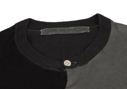 COMME des GARCONS Panel Switching Wool Cardigan Gray Size S