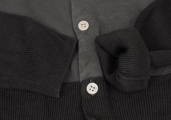 COMME des GARCONS Panel Switching Wool Cardigan Gray Size S