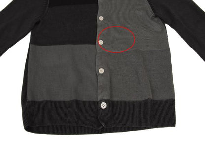 COMME des GARCONS Panel Switching Wool Cardigan Gray Size S