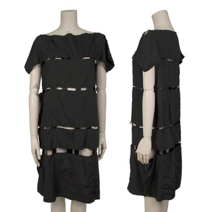 COMME des GARCONS Polyester Sheer Cutout Dress Black Size XS