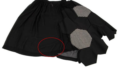 COMME des GARCONS Wool Soccer Ball Skirt Black Size XS