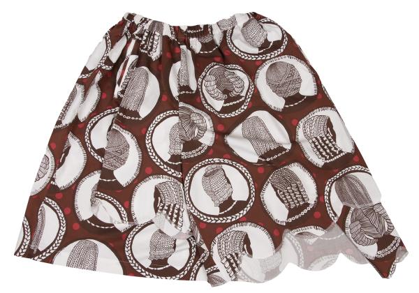 COMME des GARCONS Asym Dot Wide Cotton Shorts Brown Size SS