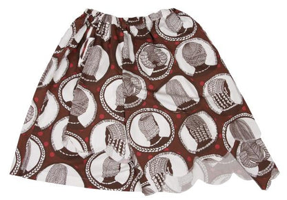 COMME des GARCONS Asym Dot Wide Cotton Shorts Brown Size SS