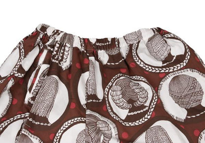 COMME des GARCONS Asym Dot Wide Cotton Shorts Brown Size SS