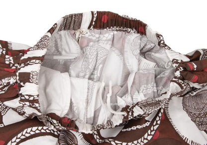 COMME des GARCONS Asym Dot Wide Cotton Shorts Brown Size SS