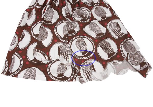 COMME des GARCONS Asym Dot Wide Cotton Shorts Brown Size SS