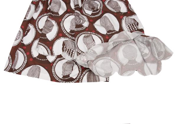 COMME des GARCONS Asym Dot Wide Cotton Shorts Brown Size SS