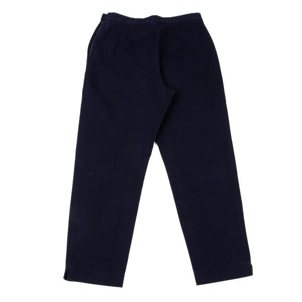 COMME des GARCONS Cotton Tapered Pants Navy Size S