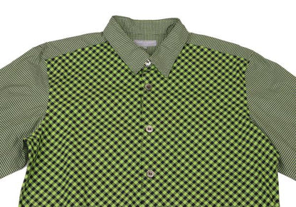 COMME des GARCONS HOMME Green Bias Plaid Long Sleeve Shirt Size L