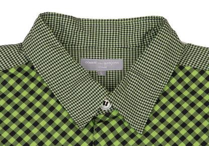 COMME des GARCONS HOMME Green Bias Plaid Long Sleeve Shirt Size L