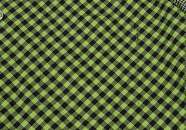 COMME des GARCONS HOMME Green Bias Plaid Long Sleeve Shirt Size L