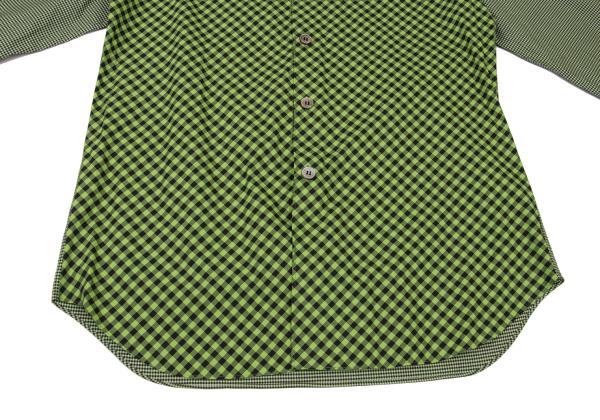 COMME des GARCONS HOMME Green Bias Plaid Long Sleeve Shirt Size L