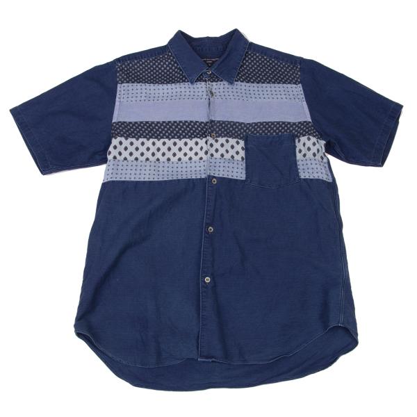 COMME des GARCONS HOMME Pattern Panel T-Shirt Blue Size L