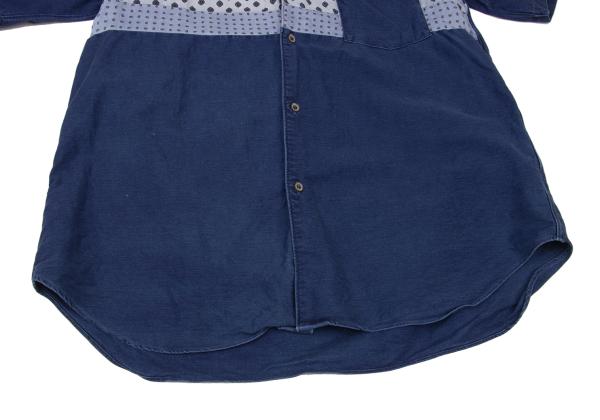 COMME des GARCONS HOMME Pattern Panel T-Shirt Blue Size L