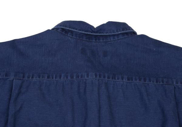 COMME des GARCONS HOMME Pattern Panel T-Shirt Blue Size L