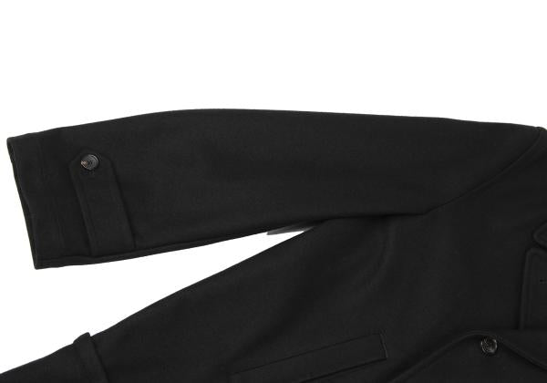 COMME des GARCONS SHIRT Wool Blend Hem Peacoat Black Coat Size M