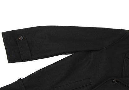 COMME des GARCONS SHIRT Wool Blend Hem Peacoat Black Coat Size M
