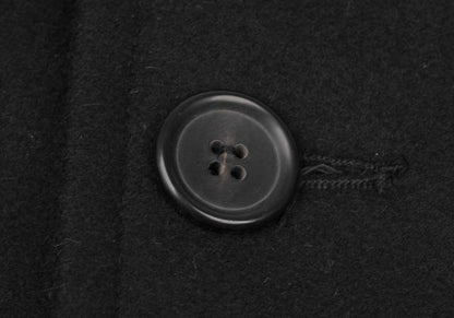 COMME des GARCONS SHIRT Wool Blend Hem Peacoat Black Coat Size M