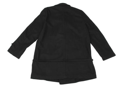 COMME des GARCONS SHIRT Wool Blend Hem Peacoat Black Coat Size M
