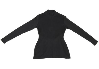 JUNIOR GAULTIER Back Panel Mock Neck Sweater Black Size 40