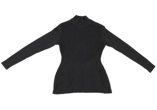 JUNIOR GAULTIER Back Panel Mock Neck Sweater Black Size 40