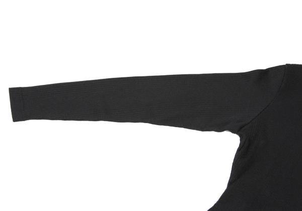 JUNIOR GAULTIER Back Panel Mock Neck Sweater Black Size 40
